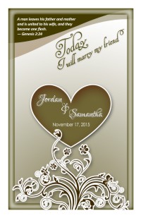 Wedding Program Cover Template 9E - Version 1